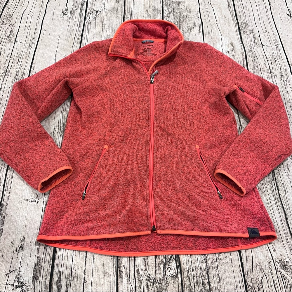 LL Bean full zip sweater fleece size medium